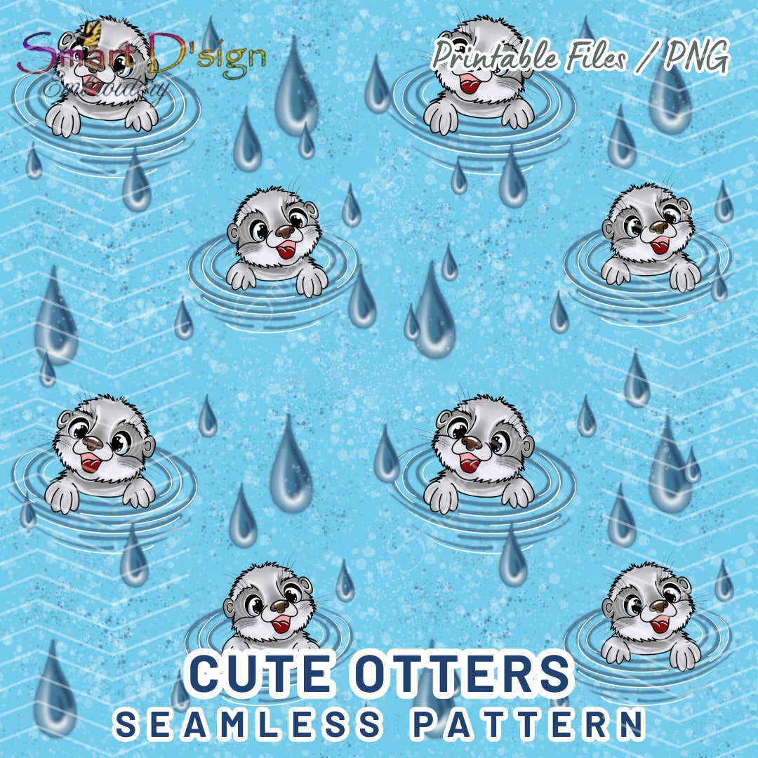 SÜSSE OTTER Randloses Muster