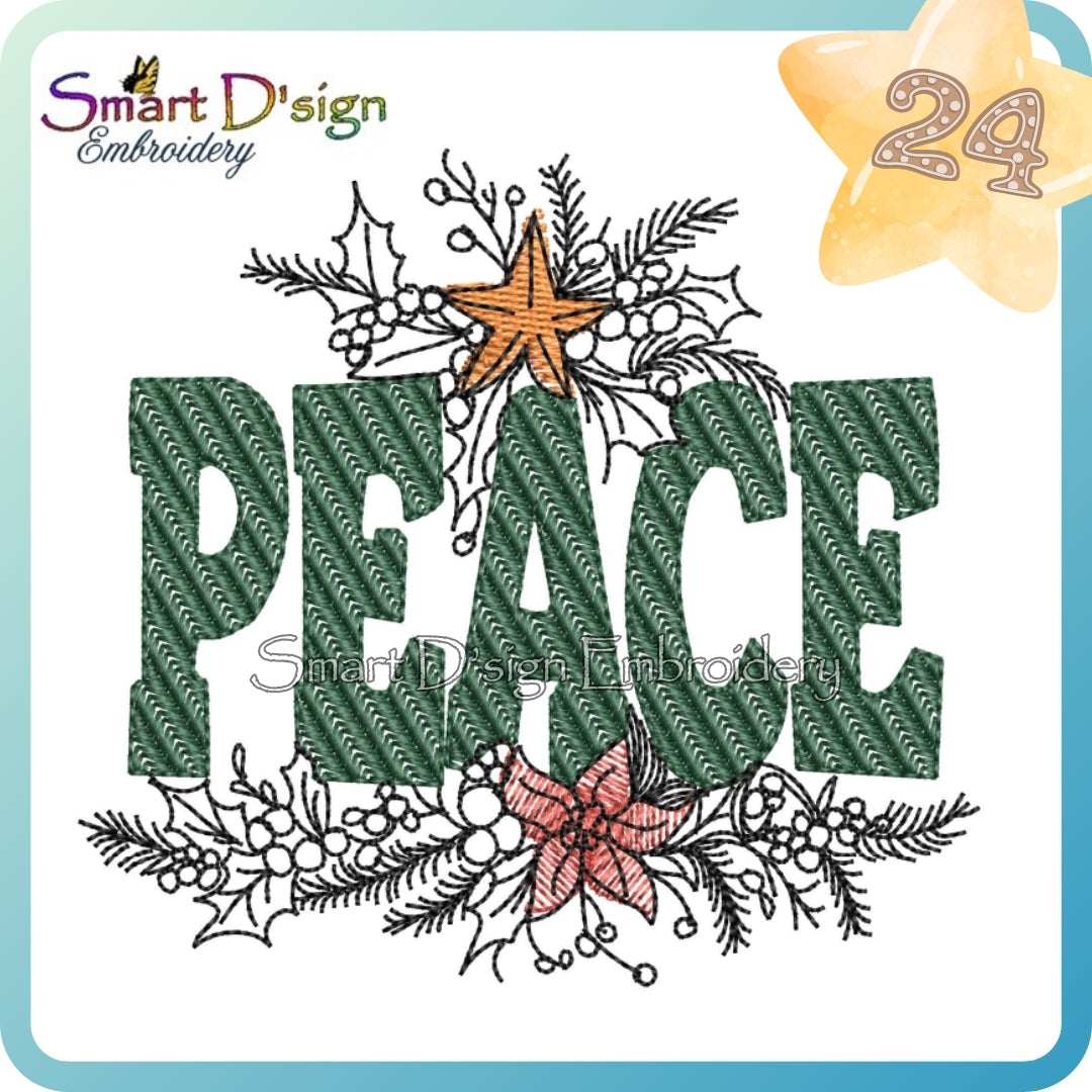 PEACE – Knitted Look Word Art