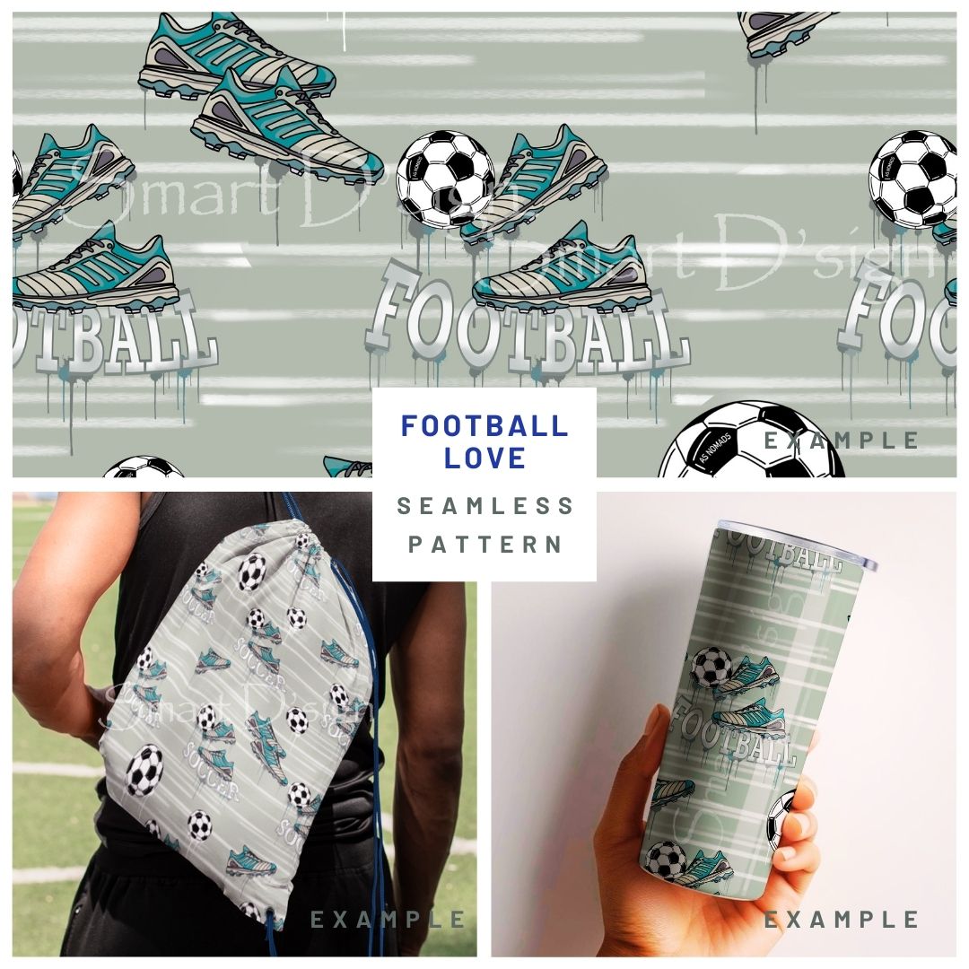 FOOTBALL-LIEBE Nahtloses Muster