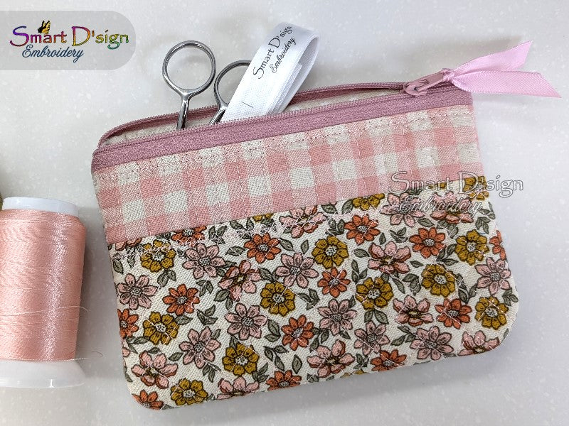 ITH TOP STRIPE QUILTED ZIPPER BAG – 11 Hoop Sizes & Bundle Option