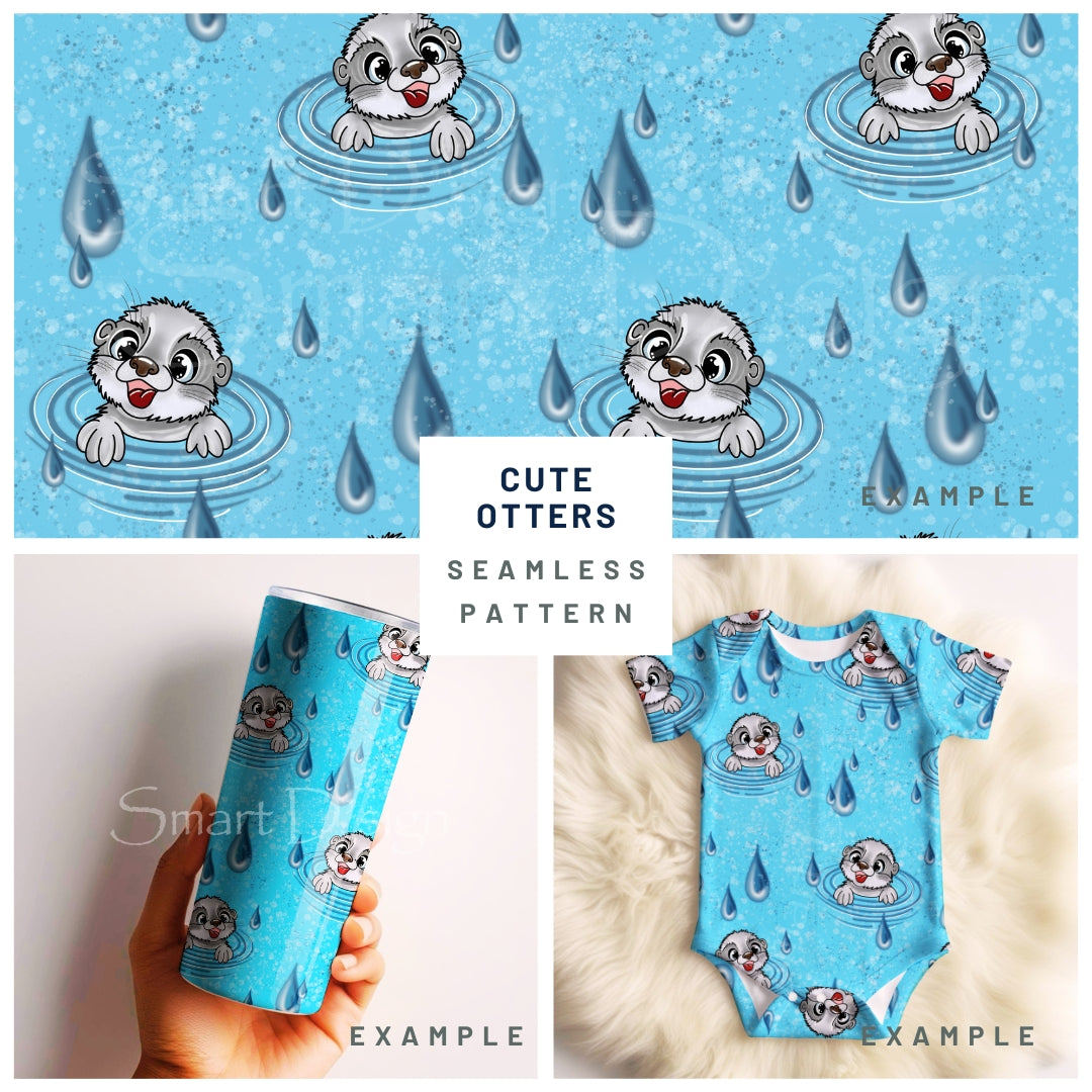 SÜSSE OTTER Randloses Muster