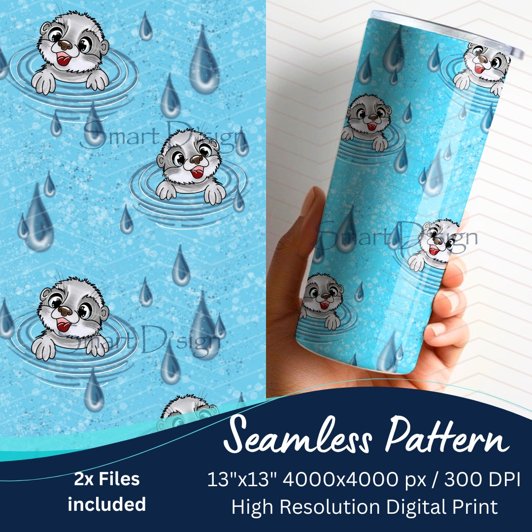 SÜSSE OTTER Randloses Muster