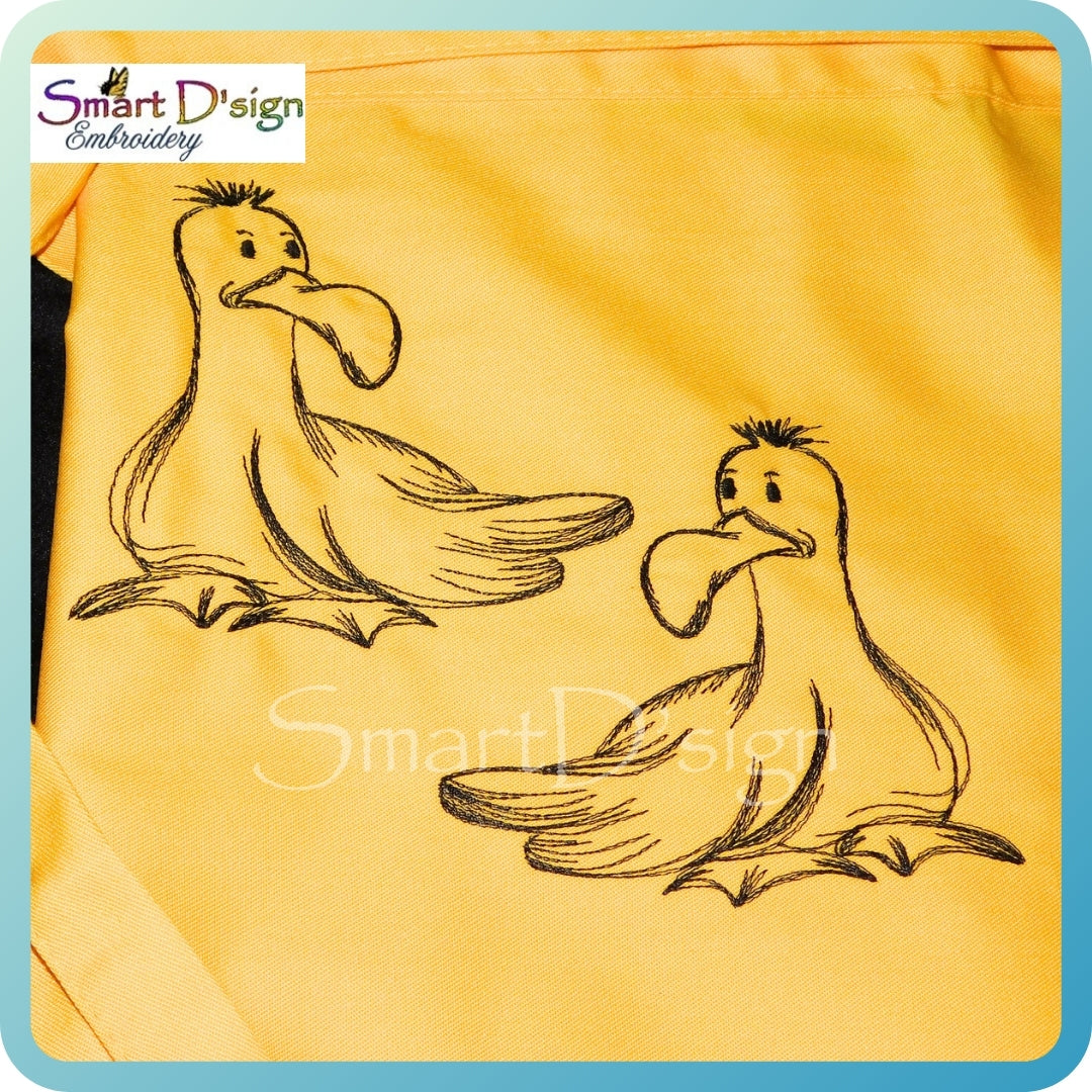Seagull Sketch Embroidery Design – OSTSEE Lettering