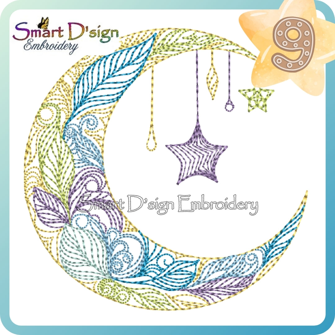 Federmond (Farbenfrohe Lineart)