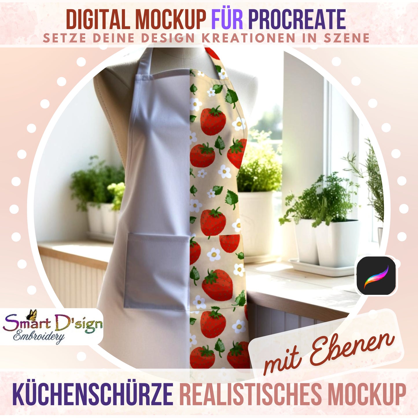 KÜCHENSCHÜRZE MOCKUP für PROCREATE / iPad