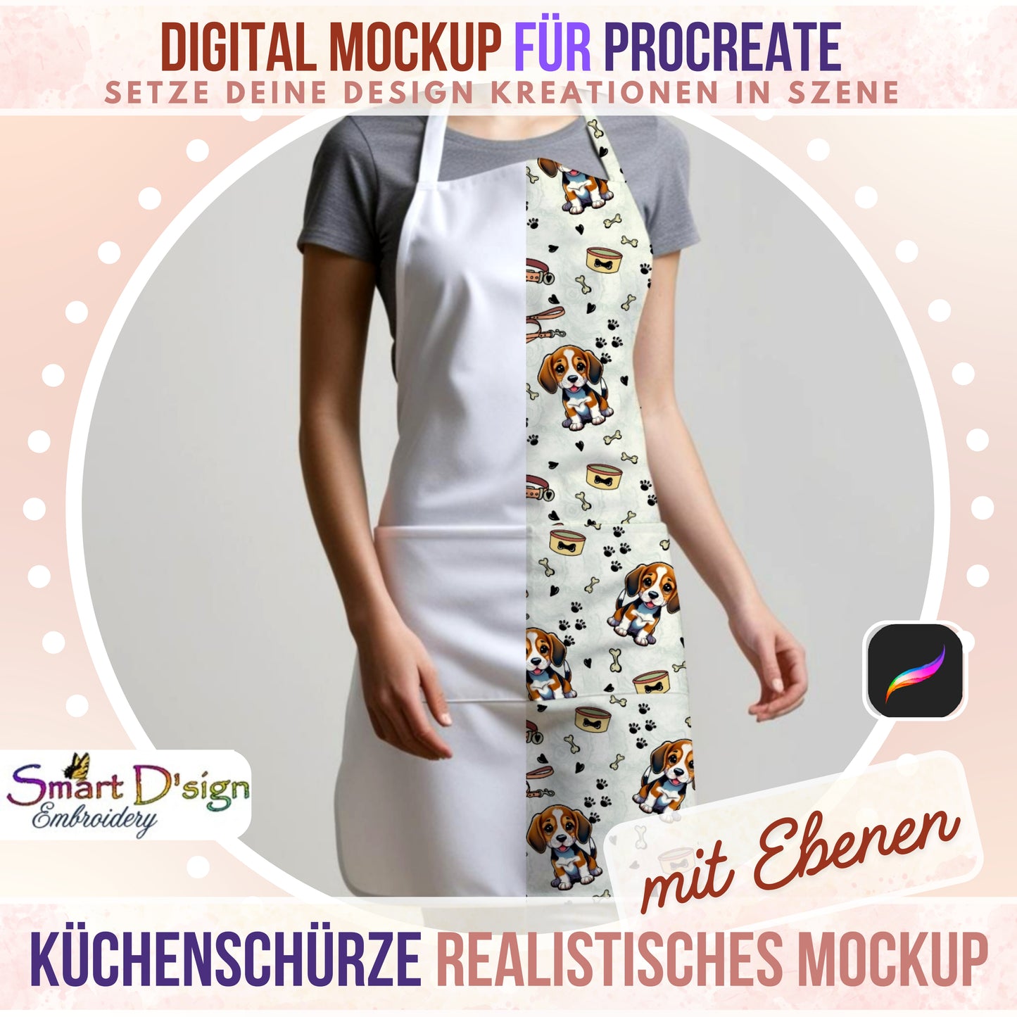 KOCHSCHÜRZE MOCKUP für PROCREATE / iPad
