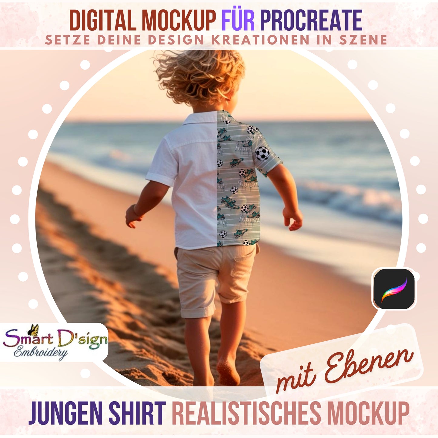BOY TODDLER SHIRT MOCKUP for PROCREATE / iPad