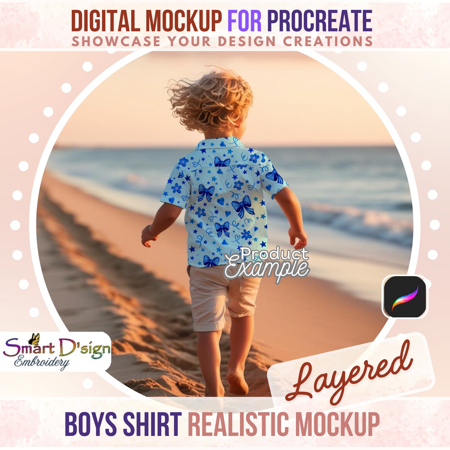 BOY TODDLER SHIRT MOCKUP for PROCREATE / iPad