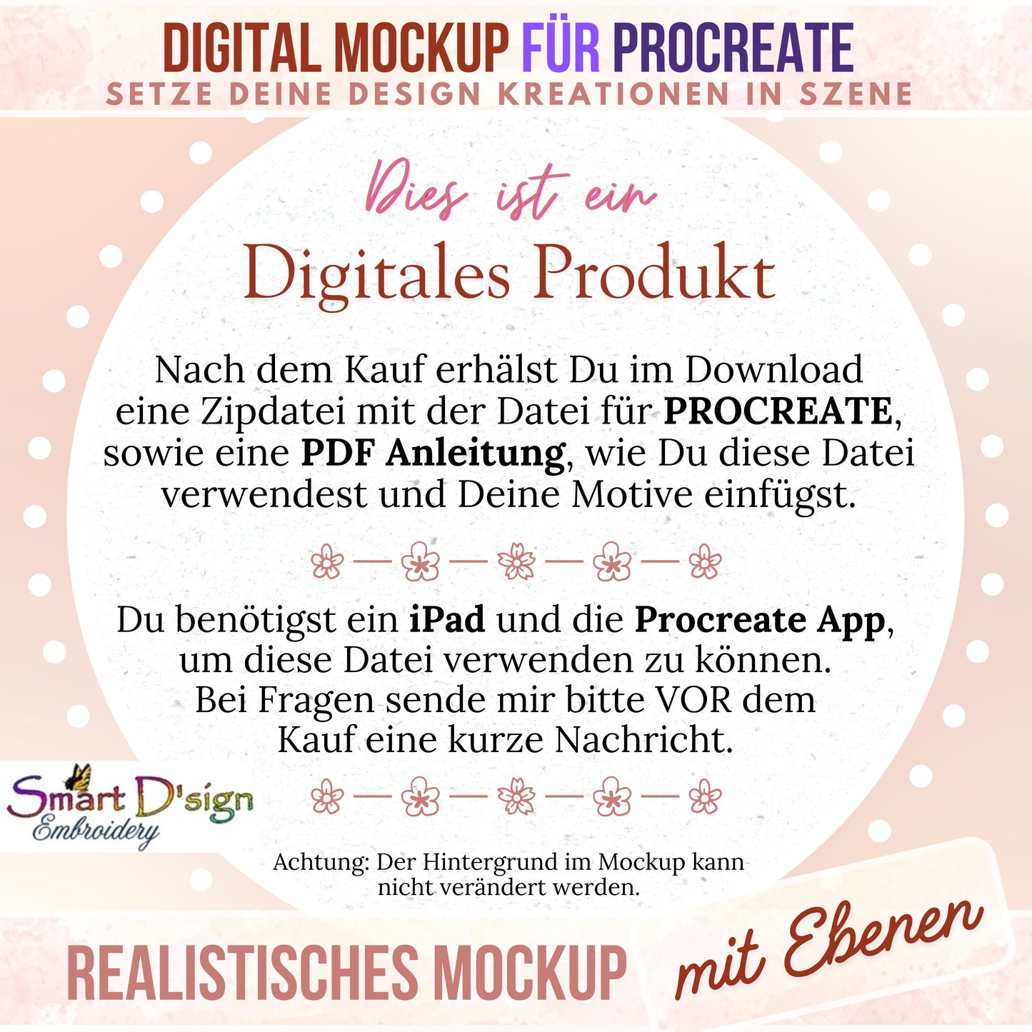KOCHSCHÜRZE MOCKUP für PROCREATE / iPad