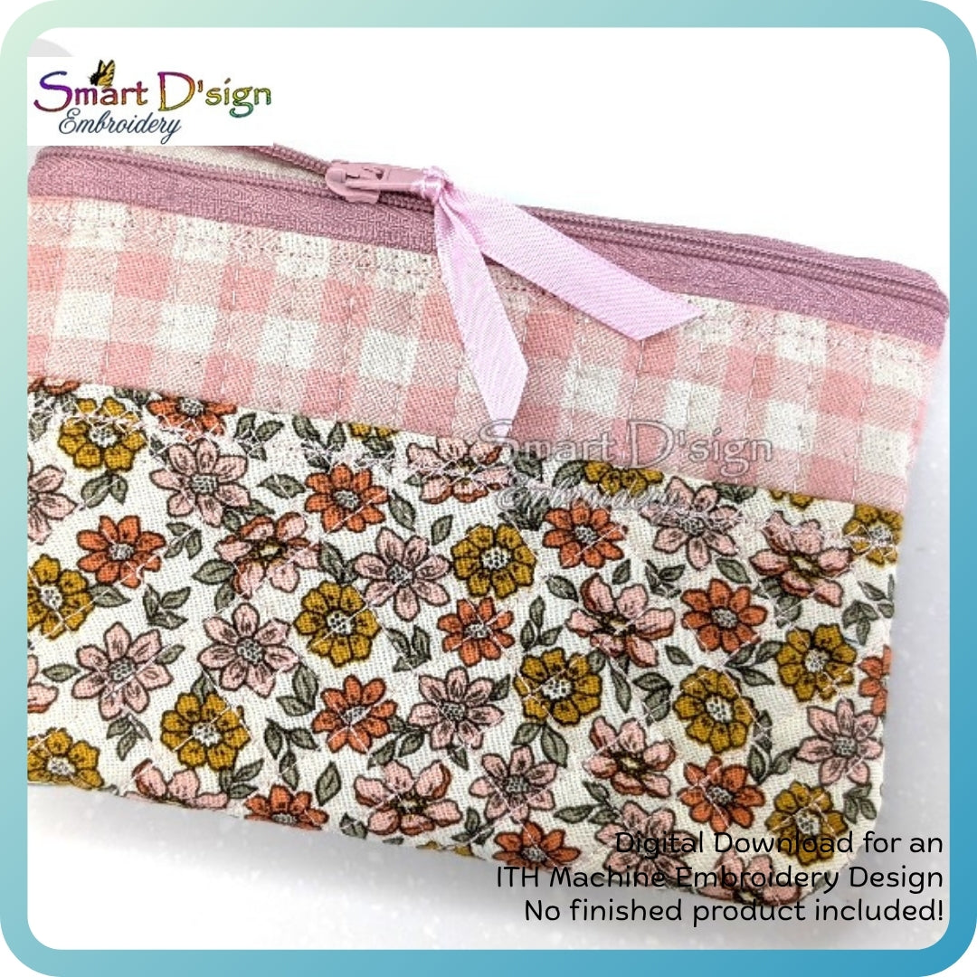 ITH TOP STRIPE QUILTED ZIPPER BAG – 11 Hoop Sizes & Bundle Option