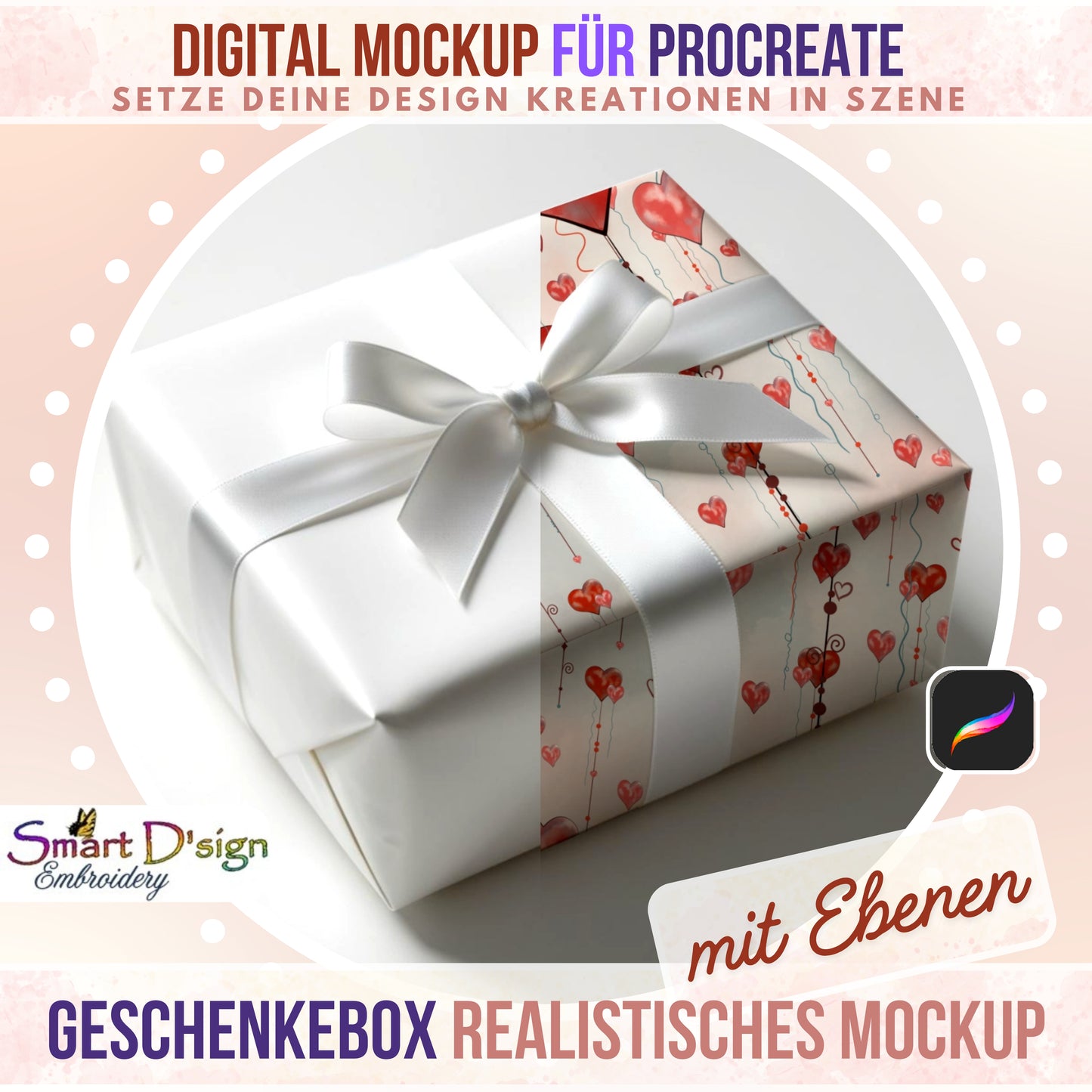 GESCHENKBOX MOCKUP für PROCREATE / iPad
