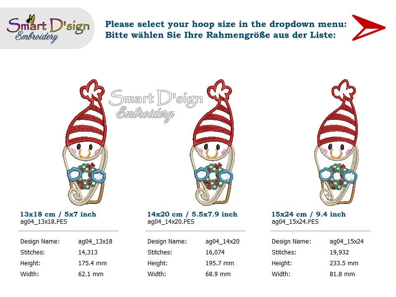 GNOME Tomte Nisse Applique No 4