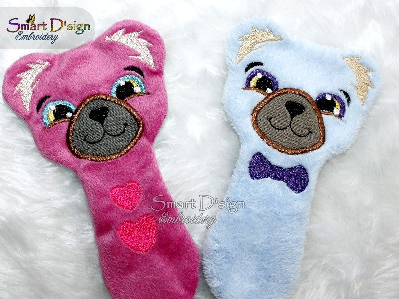 ITH SET 4x TEDDY BÄR BABY RASSEL