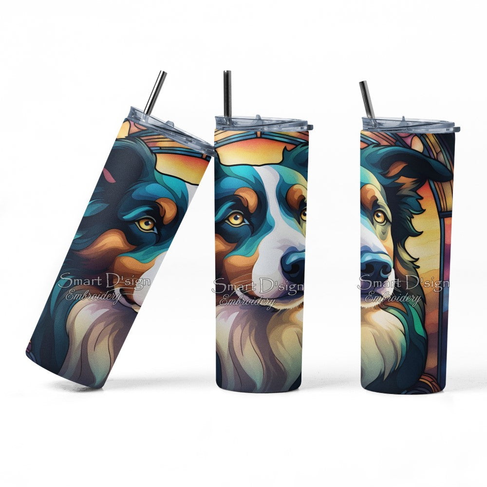 BORDER COLLIE - STAINED GLASS ARTWORK