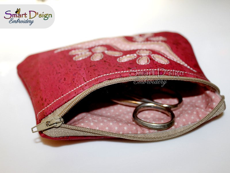 BLUMEN NEGATIV APPLIKATION - ITH REISSVERSCHLUSS TASCHE