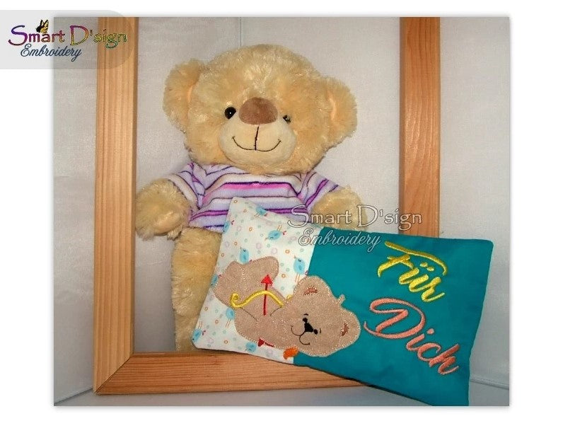 TEDDY CUPID 01 - VALENTINE ITH CUSHION Cover Set