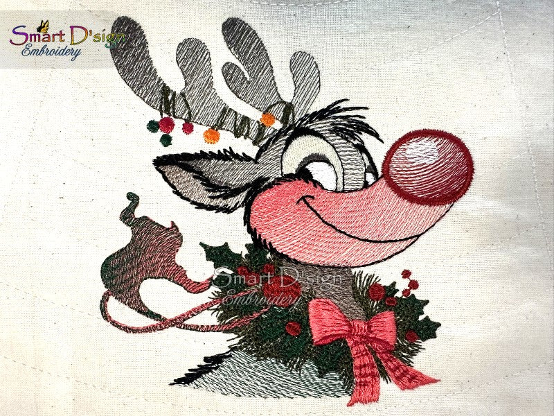 SMILING REINDEER DANCER