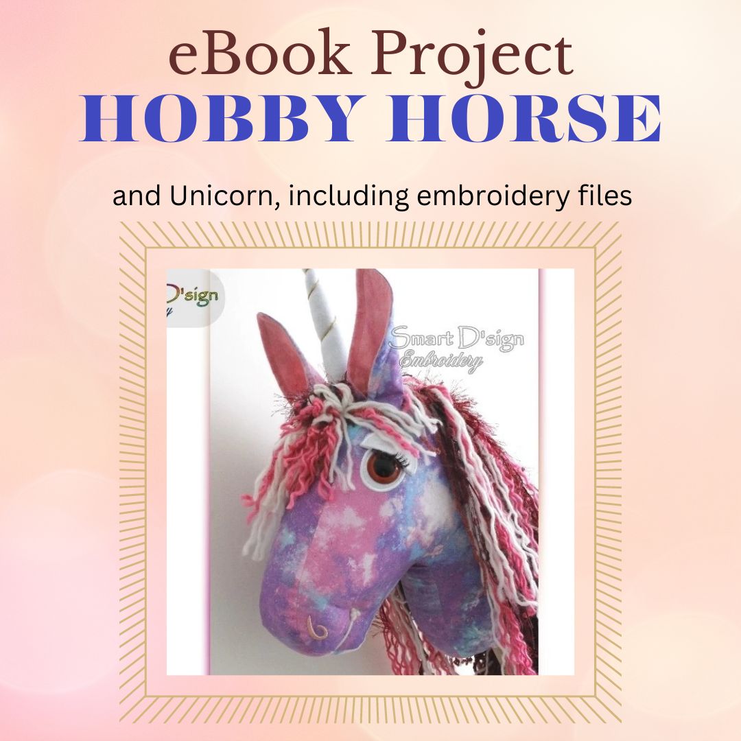 DIY Hobby Horse Sewing Pattern with Embroidery Files, Build your own Unicorn or Hobby Horse