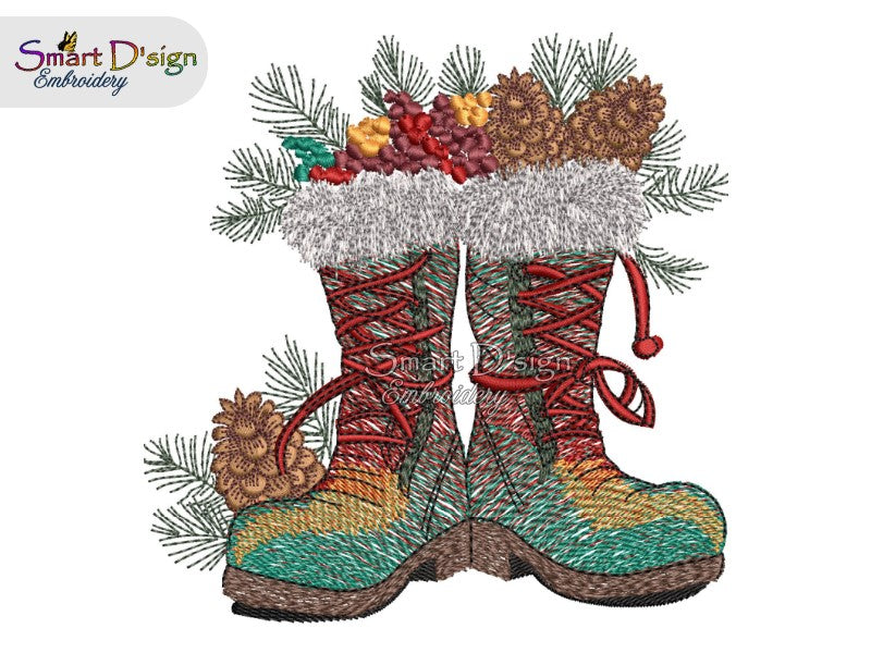 Elfenstiefel mit Dekoration