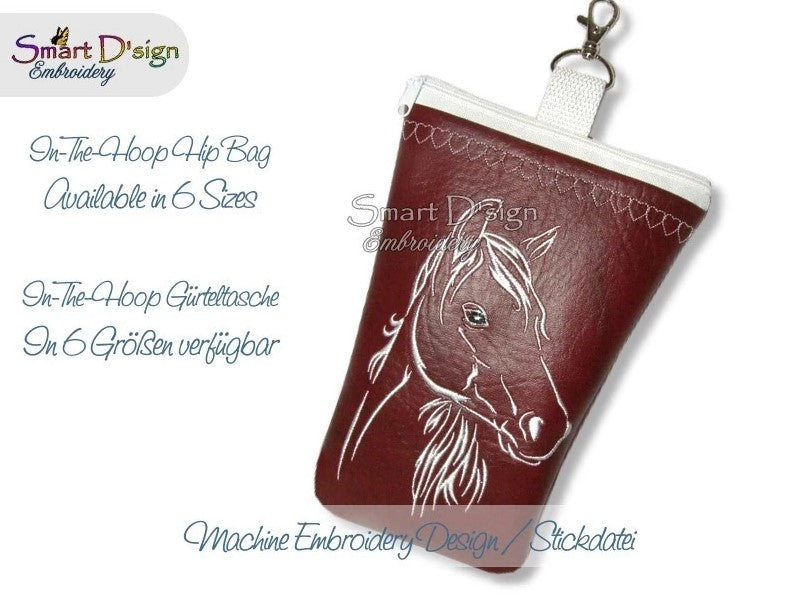 ITH Hip Bag HORSE Treat Bag - Treat Pouch, fully lined
