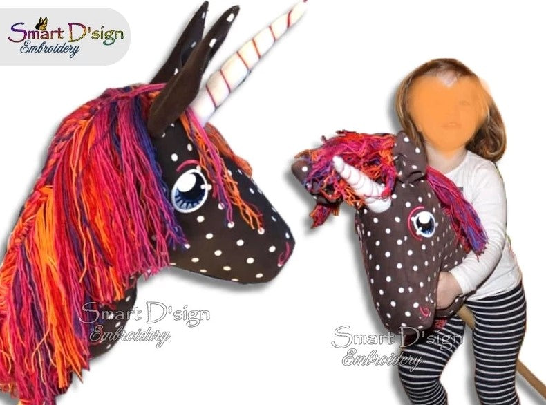 DIY Hobby Horse Sewing Pattern with Embroidery Files, Build your own Unicorn or Hobby Horse