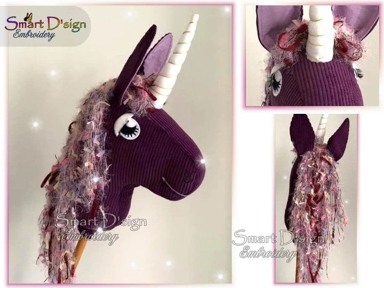 DIY Hobby Horse Sewing Pattern with Embroidery Files, Build your own Unicorn or Hobby Horse