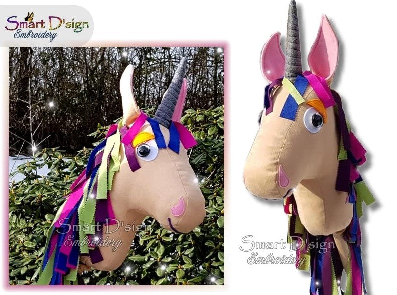 DIY Hobby Horse Sewing Pattern with Embroidery Files, Build your own Unicorn or Hobby Horse