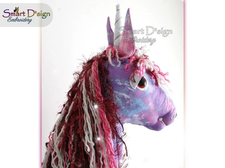 DIY Hobby Horse Sewing Pattern with Embroidery Files, Build your own Unicorn or Hobby Horse