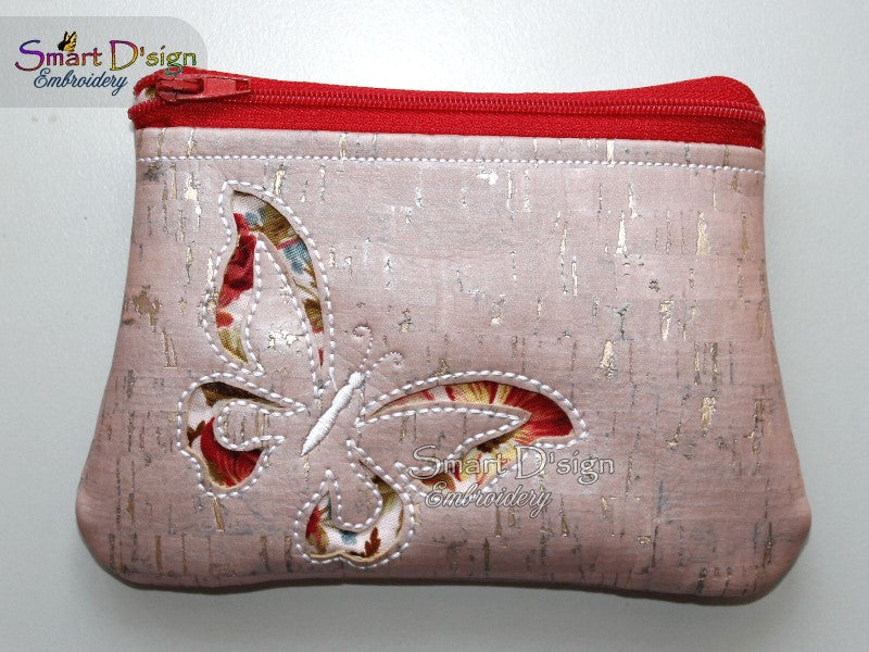 BUTTERFLY CUT NEGATIVE APPLIQUE - ITH ZIPPER BAG