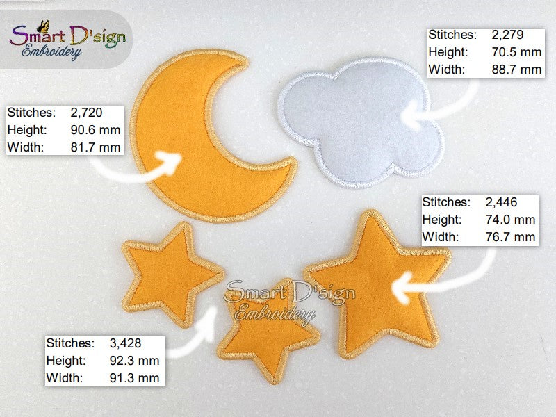 ITH SKY ORNAMENTS - Puff Applique