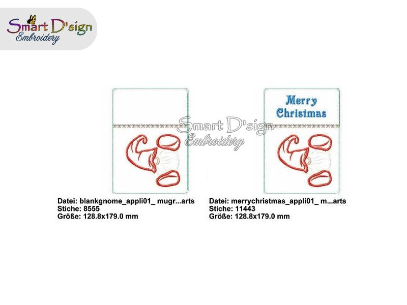 ITH MUGRUGS GNOME Merry Christmas Set of 2