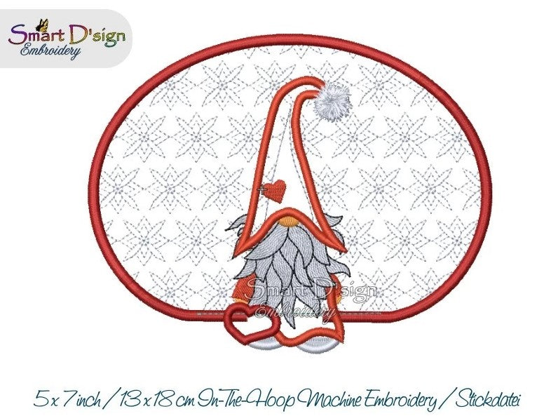 SCANDINAVIAN GNOMES ITH MugRug & Egde Appliques