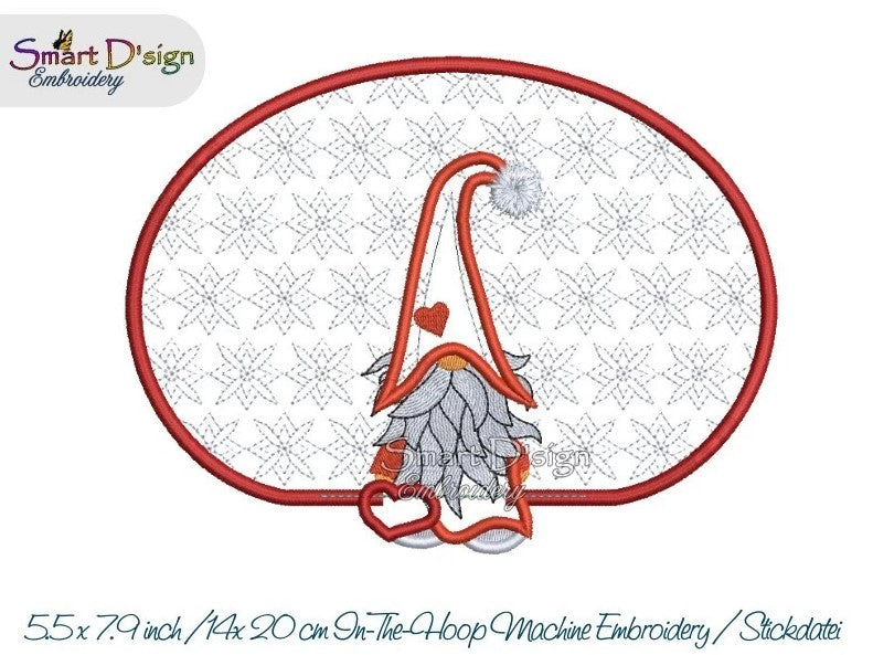 SCANDINAVIAN GNOMES ITH MugRug & Egde Appliques