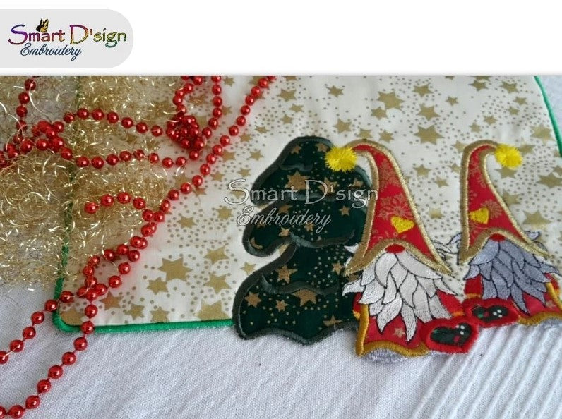SCANDINAVIAN GNOMES ITH MugRug & Egde Appliques