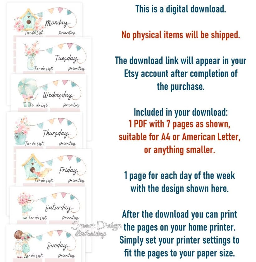 LILLY'S WEEK - Daily Planner (English)