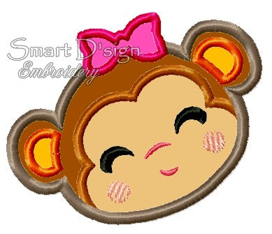 MONKEY Girl Applique