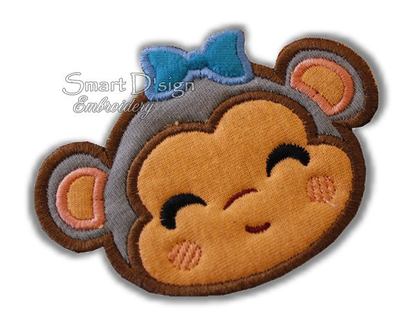 MONKEY Girl Applique