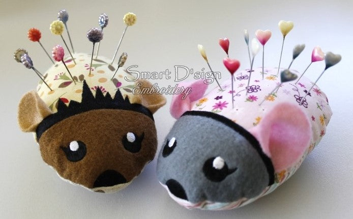 ITH MOUSE & HEDGEHOG Pincushion Set