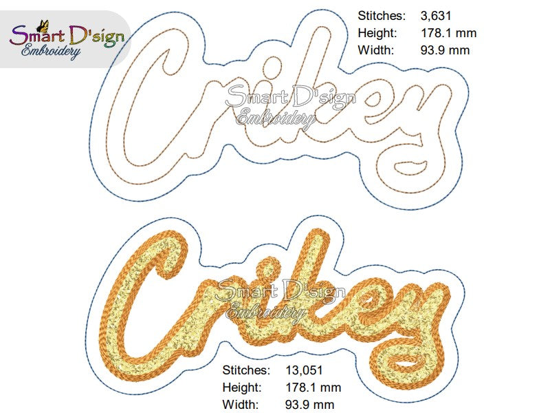 CRIKEY - Double Stack Raw Applique Set