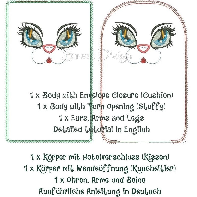 ITH KISSEN KATZE Minky Kuscheltier Set