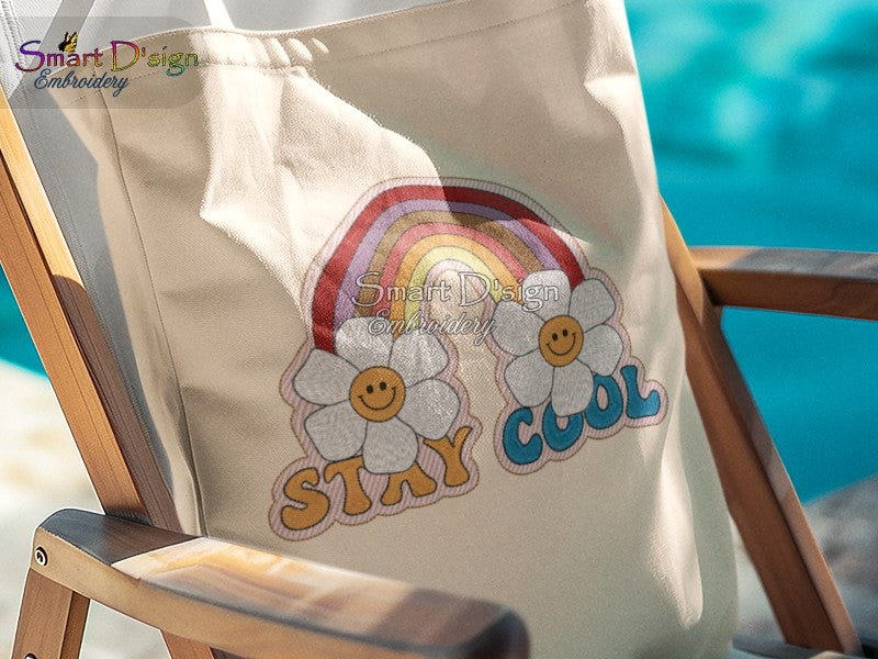 BLEIBEN SIE COOL Retro Hippie Design