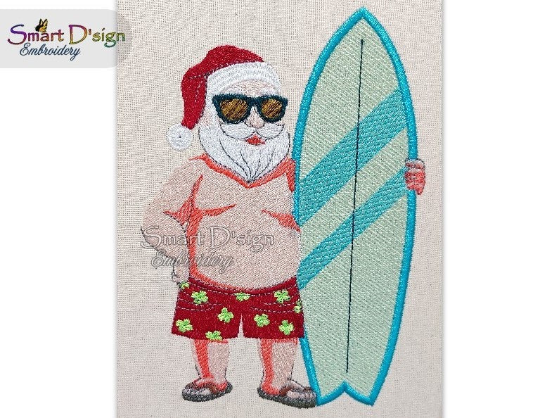 SUMMER SANTA CLAUS with SURFBOARD