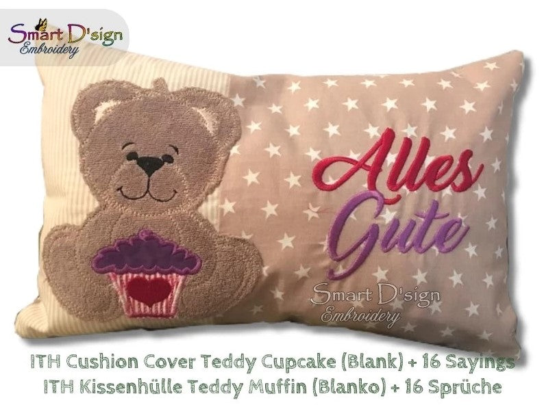 TEDDY mit MUFFIN - VALENTINES Kissenhülle ITH Set