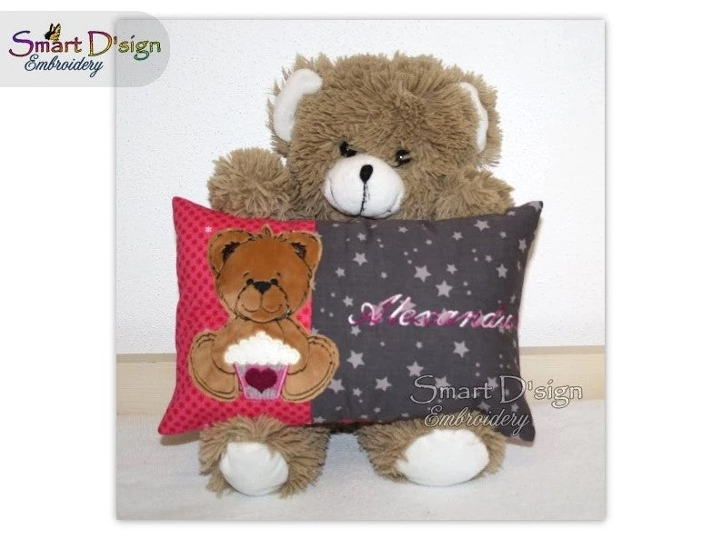 TEDDY mit MUFFIN - VALENTINES Kissenhülle ITH Set