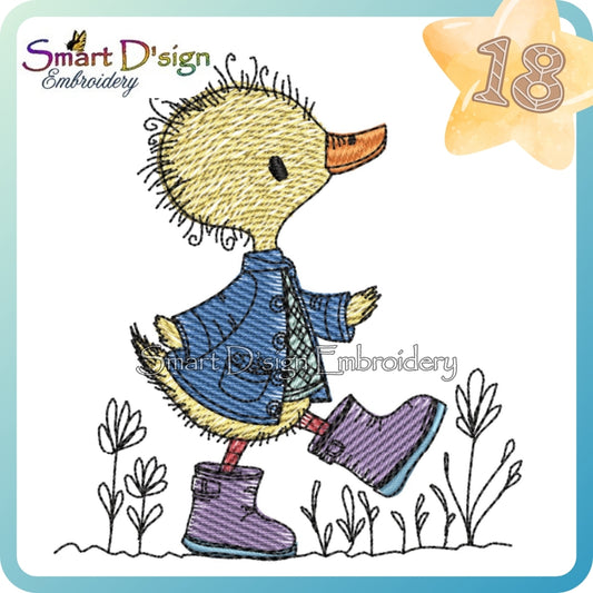 Happy Spring Duck with Gumboots