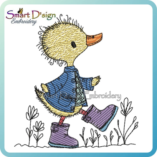 Happy Spring Duck with Gumboots