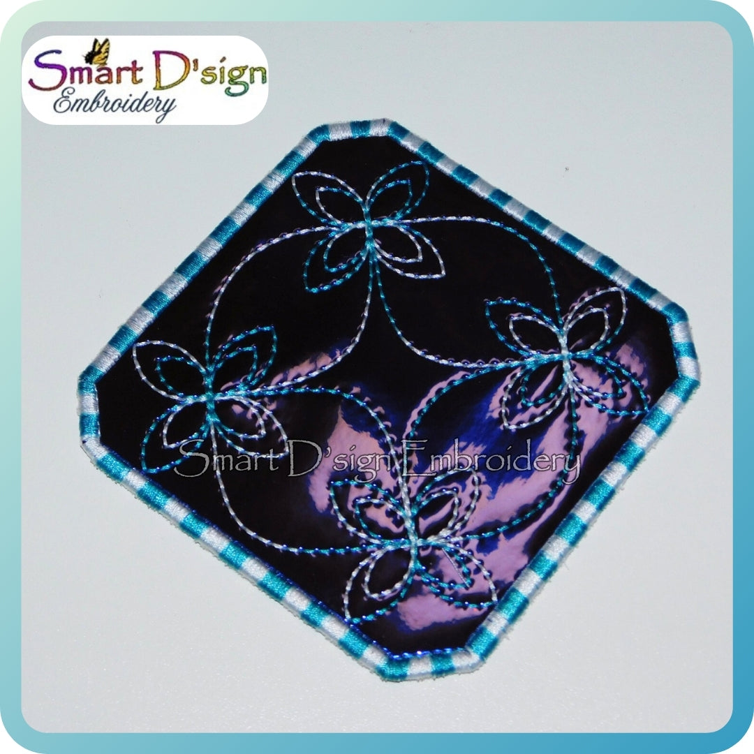 ITH-Untersetzer mit Sashiko Motiv