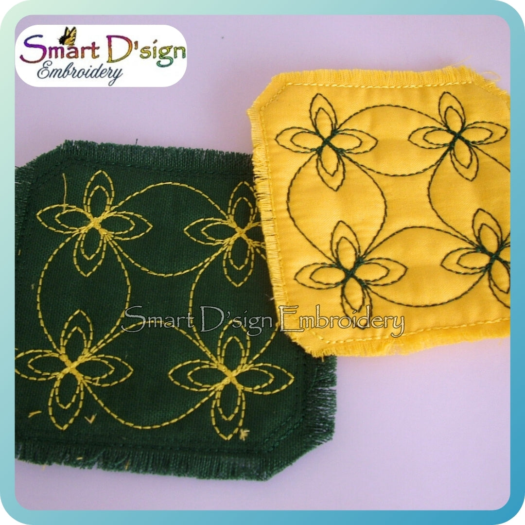 ITH-Untersetzer mit Sashiko Motiv