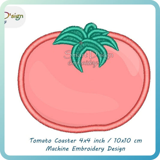 ITH TOMATO COASTER 4x4 inch / 10x10 cm