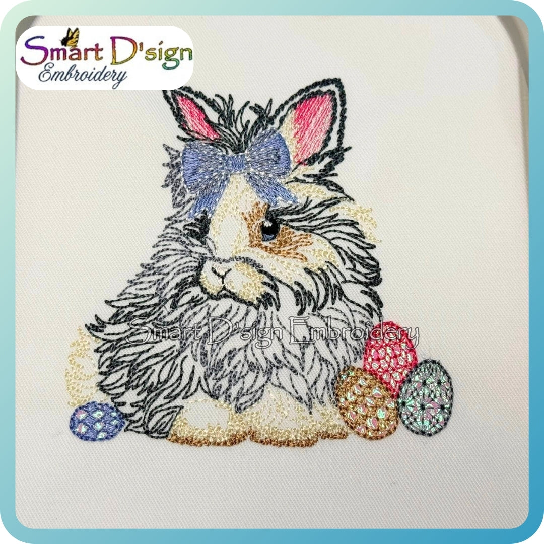 Cute Easter Bunny – Colour Line Art